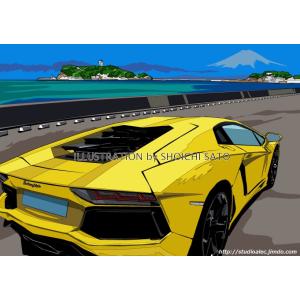 「セブンマイルズパークIII」　湘南イラスト版画作品