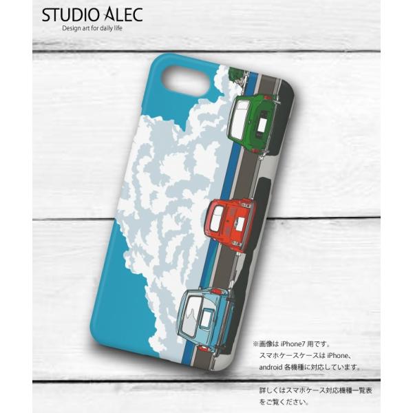 湘南イラスト「clear blue」 ハードケース型スマホケース （ワーゲン・タイプ３、フィアット5...