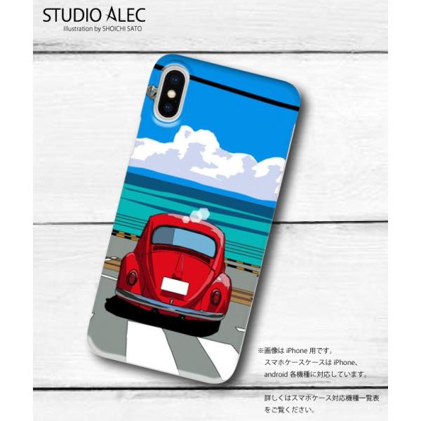 湘南イラスト「いつかの海岸線3」 ハードケース型スマホケース 　Phone&amp;Android各機種対応...