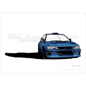 在庫セール品！スバル　インプレッサ（GC8型）　イラストポスター（A4サイズ）