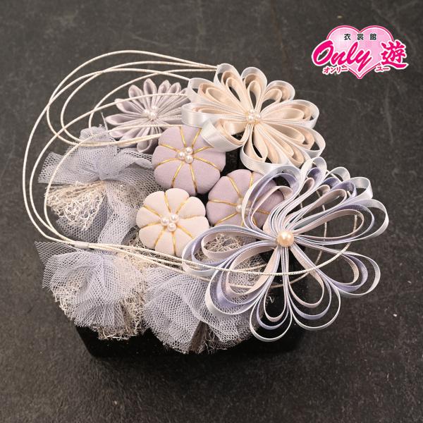 髪飾り/花と星/Uピン/1023-290/(DR0200)/かわいい/振袖/着物/レディース/日本製