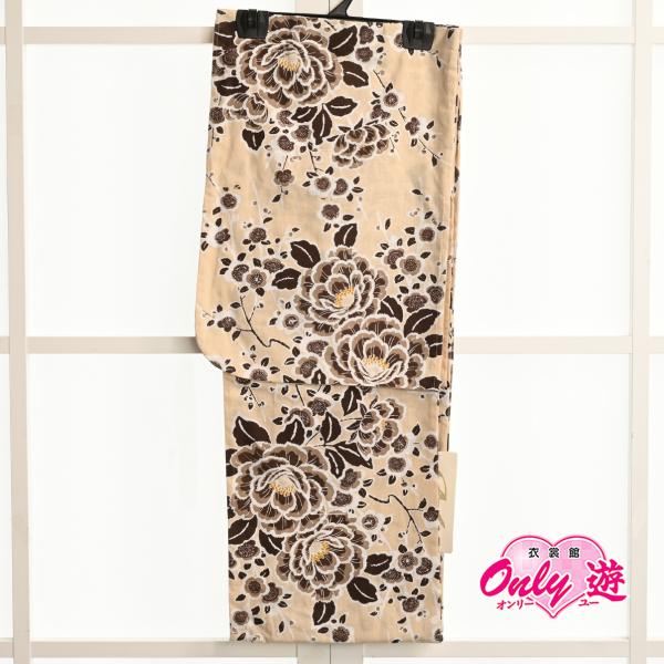 プレタ浴衣/16-1624TY/Misayama/C-3/ベージュ地にぼかし牡丹/ゆかた/綿100％...