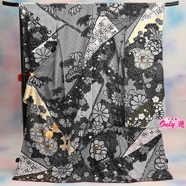 【激安】【在庫処分品】振袖【別誂えお仕立て付き】絞り風/20-1231RF/購入/単品/正絹/オーダ...