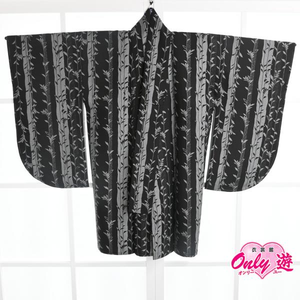 110【オリジナル】袴用二尺袖/袴用着物/22-353BN//南天/黒/小紋柄/購入/卒業/袴/短丈...
