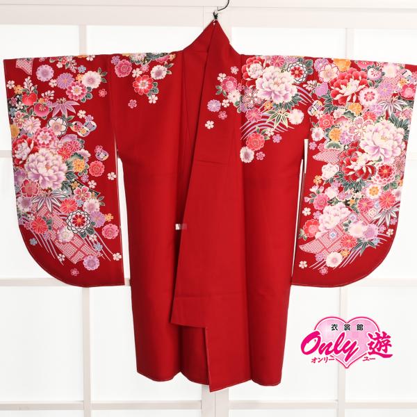 80【在庫処分品】袴用二尺袖/22-451BN/Lサイズ/小振袖/二尺袖/短丈/卒業時装/ポリエステ...