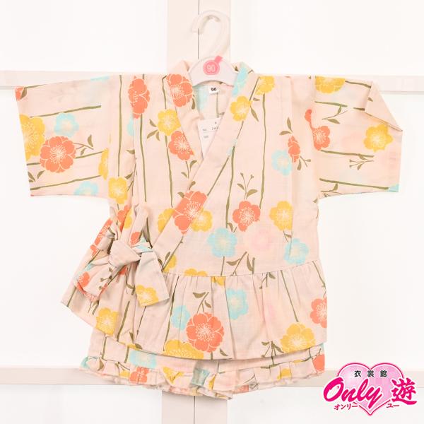 醍【新作】子供用甚平/2442-1536/J-6/Misayama/桜/90cm/綿100％/中国製