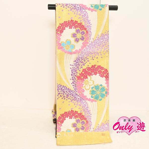 MA0030/春風彩【在庫処分品】【少々難有り】【別誂えお仕立て付き】振袖用袋帯/25-1096NK...