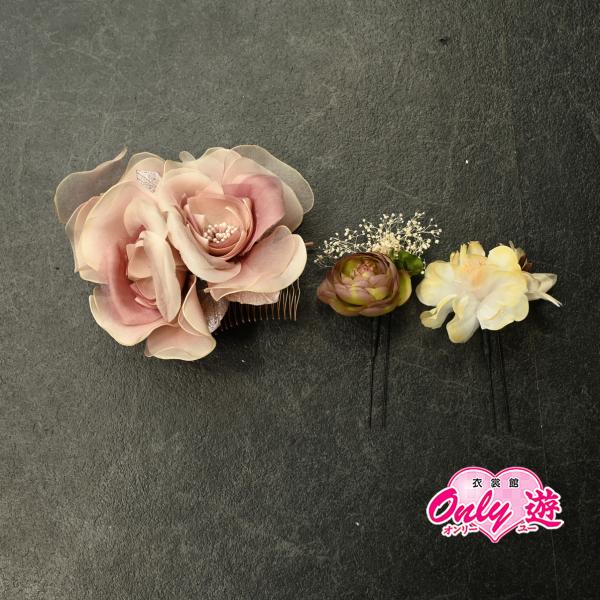 【在庫処分品】髪飾り/花と星/2way/コーム&amp;コサージュ/80DR35140-3/7001-110...