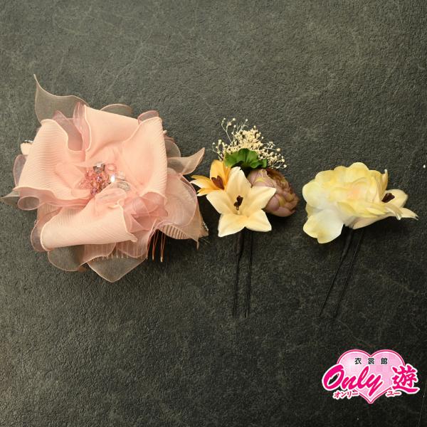 【在庫処分品】髪飾り/花と星/2way/コーム&amp;コサージュ/80DR35140-4/7001-110...