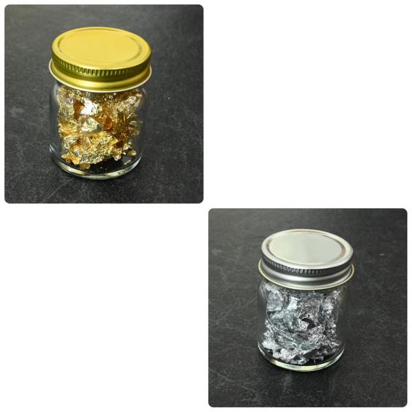 髪飾り/金箔/銀箔/80KZ0600/小瓶/着物/女性用/成人式/卒業式/金/銀