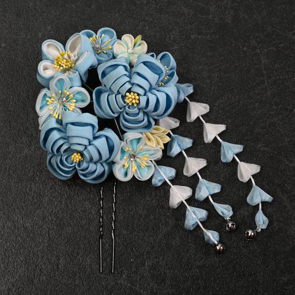 【激安】【在庫処分品】髪飾り/80KZ40030/つまみ梅/水色/安い/大きい/可愛い/おしゃれ/振...