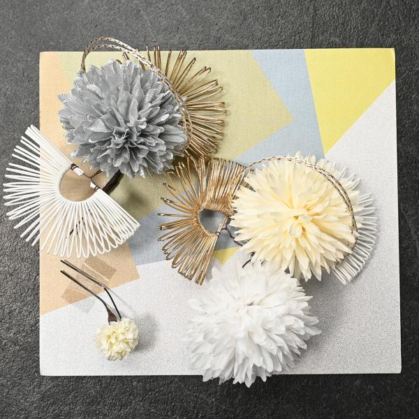 醍/髪飾り/華あわせ/80KZ43030/白/安い/大きい/可愛い/おしゃれ/振袖/着物/女性用