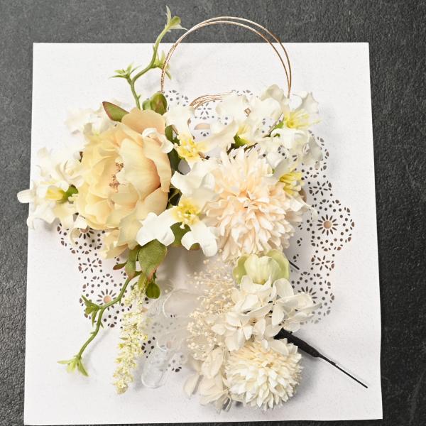 大/髪飾り/華あわせ/80KZ44030/オフ白/安い/大きい/可愛い/おしゃれ/振袖/着物/女性用