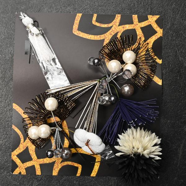 【在庫処分品】髪飾り/華あわせ/80KZ44030/黒/安い/大きい/可愛い/おしゃれ/振袖/着物/...