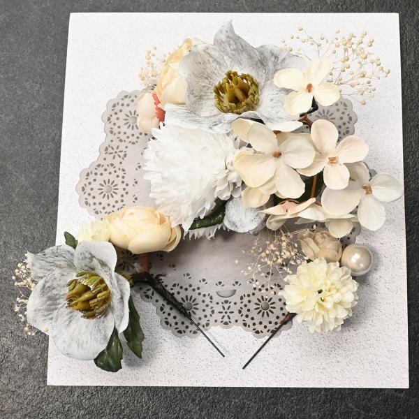 髪飾り/華あわせ/80KZ48030/グレー/安い/大きい/可愛い/おしゃれ/振袖/着物/女性用