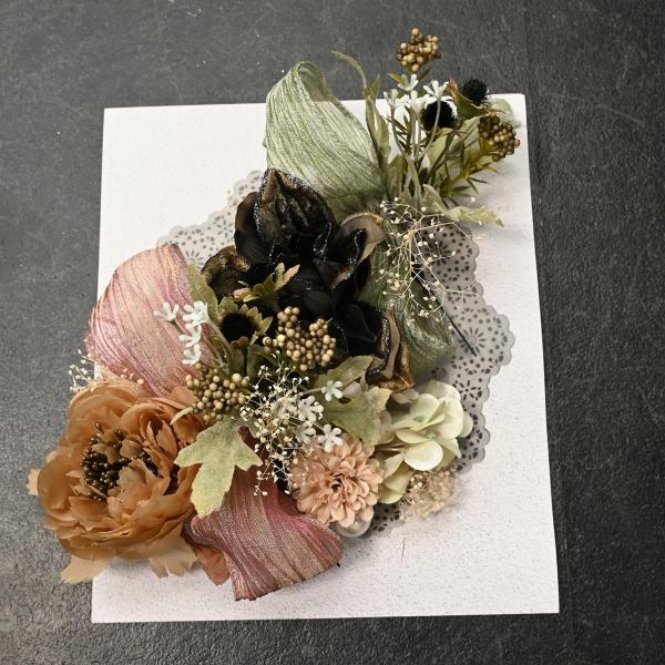 【在庫処分品】髪飾り/華あわせ/80KZ50030/モスグリーン/安い/大きい/可愛い/おしゃれ/振...