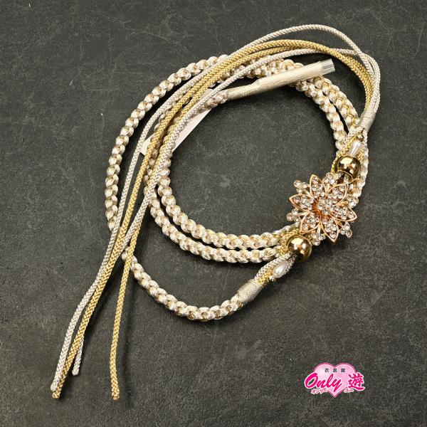 大/82DR45066【最新作】帯締め/振袖用帯〆/パール/D-19/2色四本バラ/組紐/手組み/丸...