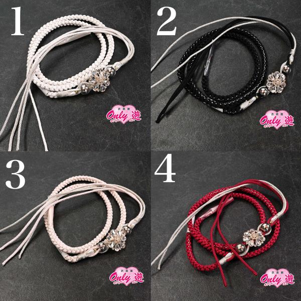 82DR45066【最新作】帯締め/振袖用帯〆/22525/2色四本バラ/組紐/手組み/丸打ち/並尺...