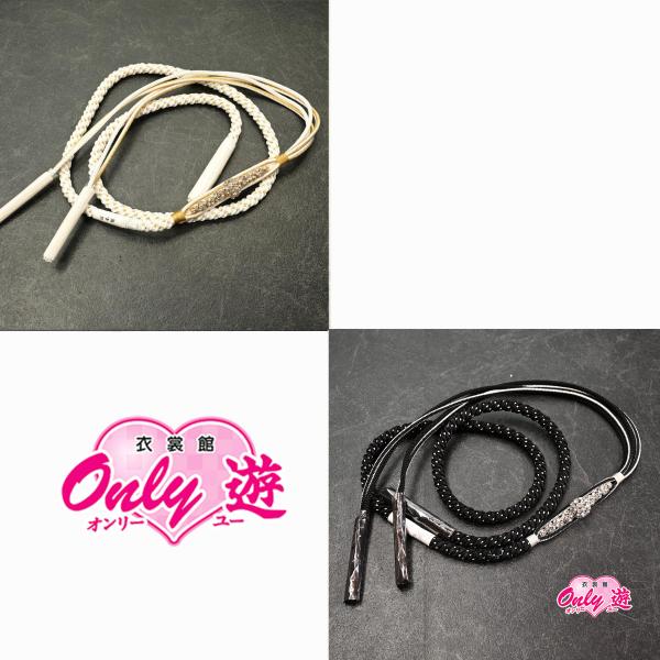 82KA120240【最新作】帯締め/和つう/ミラーボール/白/黒/4本バラ/振袖用帯〆/正絹/丸組...