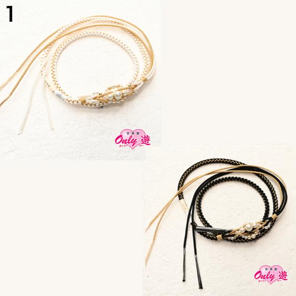 82NB75100【新作】帯締め/翠嵐工房/パール/4本バラ/振袖用帯〆/正絹/丸組/丸打ち/L寸/...