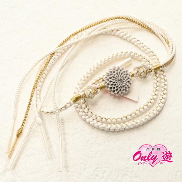 大/82NB60090/帯締め/振袖用帯〆/つまみ菊/正絹/5本バラ/組紐/手組み/丸打ち/並尺/京...