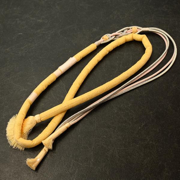 82NK45066 【在庫処分品】【少々難有り】帯締め/うらら香/丸くげ/振袖用帯〆/クリーム/丸組...