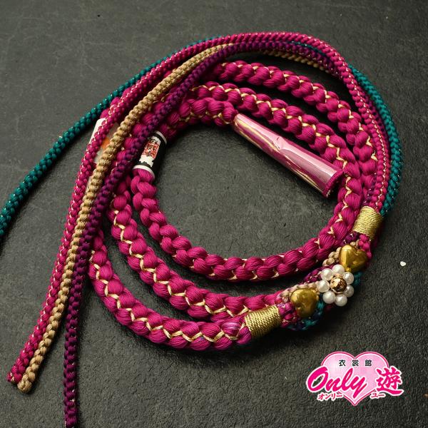 ネ/82RF25010【在庫処分品】【少々難あり】帯締め/振袖用帯〆/花パール/ハート/正絹/二色四...