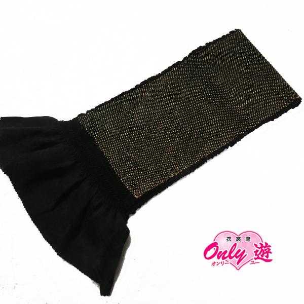 醍/83BN75120/帯揚げ/金彩絞り帯揚/エバース/正絹/振袖用/絞り/鹿の子/黒/金/