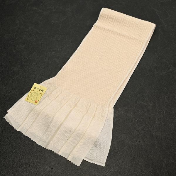 83NK35050【在庫処分品】【少々難有り】帯揚げ/鹿の子織帯揚/ホワイト/正絹/振袖用