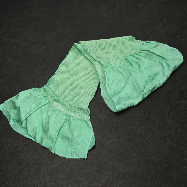 【激安】83NK40006【在庫処分品】【少々難有り】帯揚げ/中抜き絞り帯揚/麻の葉/絞り/ミント/...