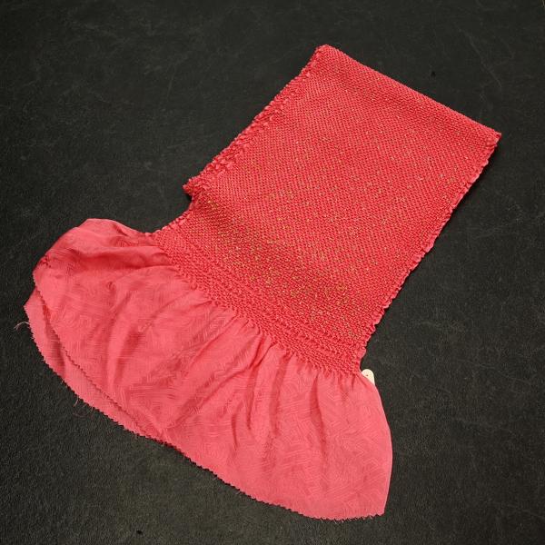 83NK75090【在庫処分品】【少々難有り】帯揚げ/金彩絞り帯揚げ/砂子/ピンク/正絹/振袖用/絞...