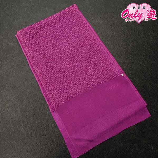 【激安】83RF45025【在庫処分品】【やけ有り】帯揚げ/ふくれ金通し帯揚/正絹/振袖用/紫