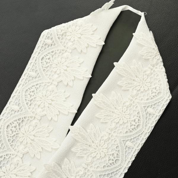 91BN60120【最新作】半襟/モチーフレース半衿/和つう/振袖用/白/日本製