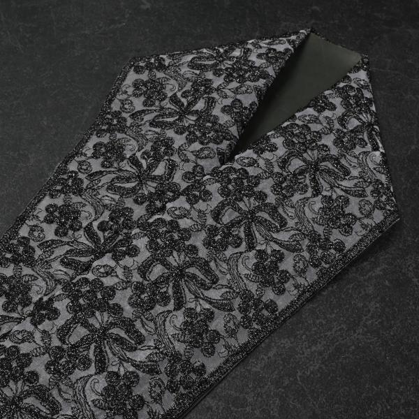 【最新作】91DR28040/DA5/レース刺繍半襟/レース/ポリエステル/振袖用/ブラック/日本製