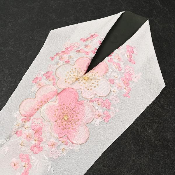 91NK25010【在庫処分品】【少々難有り】半襟/刺繍半衿/AS1808-7/梅/刺繍/振袖用/正...