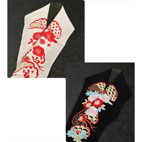 91NK40060【在庫処分品】【少々難有り】半襟/刺繍半衿/MB185/MC382/MC381/刺...