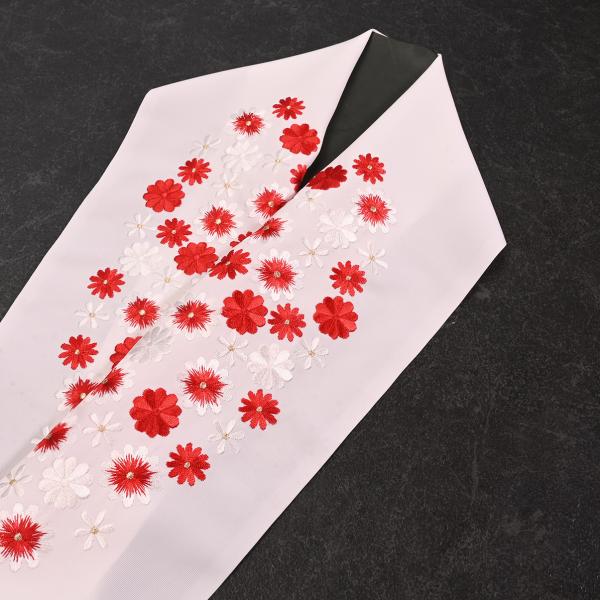 91NK35300【在庫処分品】【少々難有り】半襟/刺繍半衿/Silelly/シルエリー/菊づくし/...