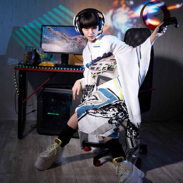 【新作】お誂え付き振袖フルセット/CZ-2/crazier/クレイジア/クロコダイル/ホワイト/購入...