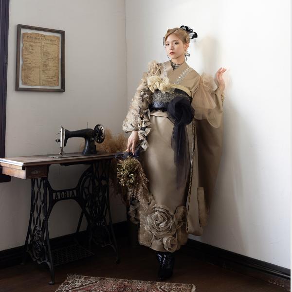 【新作】振袖フルセット/DK-001B/Ryusa rose/リューサローズ/ゴールド/振袖/購入/...