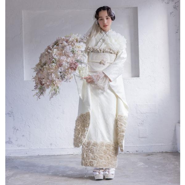 【新作】振袖フルセット/GF-65/ラフィネモカ/ローゼフルール/白/振袖/購入/ブランド/成人式/...