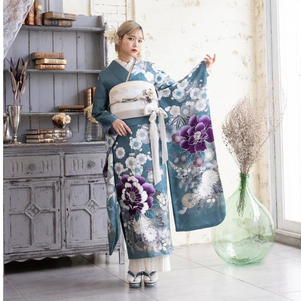 【新作】お誂え付き振袖フルセット/RF-31/ラフィネモカ/グレイシュ/ラグーン/振袖/購入/ブラン...