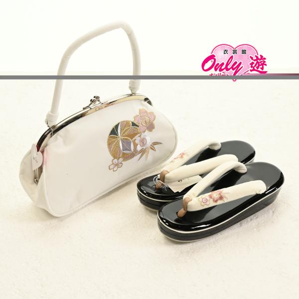 【在庫処分品】草履バックセット/ZB-1222KZ/Wa de Modern/桜鞠刺繍/高草履/振袖...