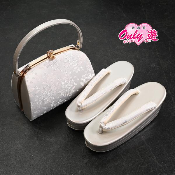 【最新作】草履バックセット/ZB-1253DR/DAP010-2/金襴/白銀/高草履/振袖/フリーサ...