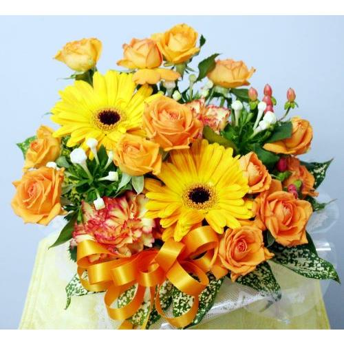 生花　ビタミンカラーのアレンジ 【地域限定送料無料】　