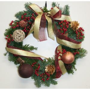 クリスマスリース 生花 リース クリスマス 裏白モミ オレゴン産もみのき モミノキ 樅ノ木 モミの木　ヒムロ杉【生花】【リース】