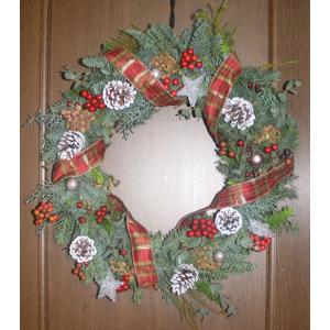 ナチュラルなクリスマスリース 50 生花 リー...の詳細画像3