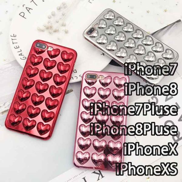 iPhoneケース　ハート  ソフト スマホ ケース  iPhone7 iPhone8 iPhone...