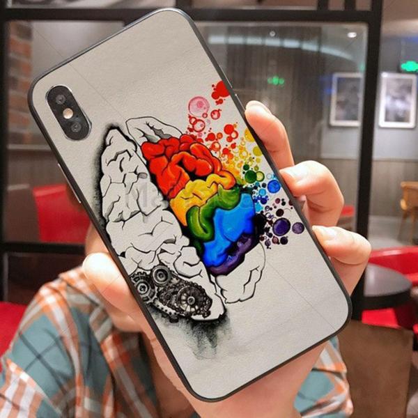 携帯ケース 脳みそ  人体 骨 ソフトケース iPhone8 iPhone7 スマホ 携帯