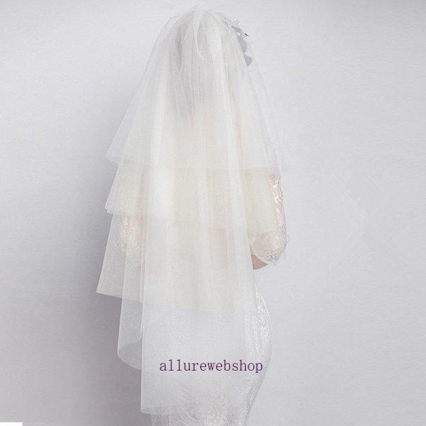 ウェディング ベール ウエディング ブライダル 花嫁 結婚式 小物 レース ホワイト 白 ロング 8...