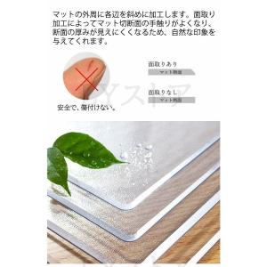 楕円型テーブルクロス面取りありビニール透明撥水...の詳細画像3